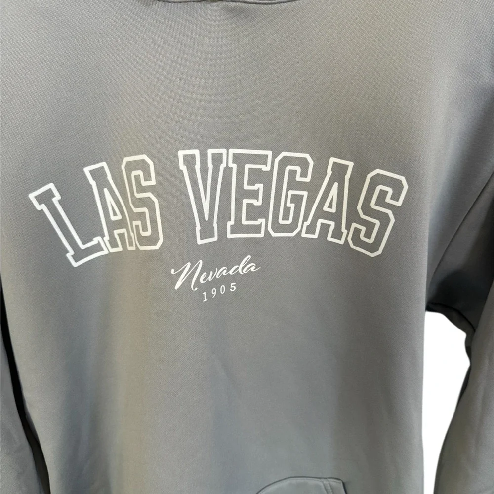 Las Vegas Arch Logo Hooded Sweatshirt - Light Gray